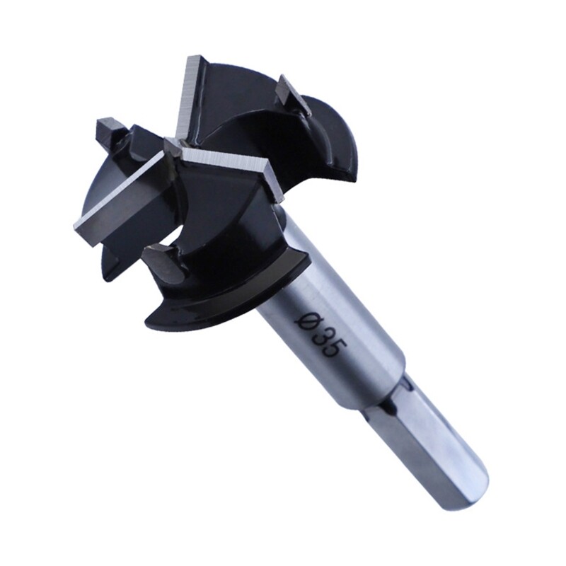 Woodworking Tools Forstner Drill Bit Kit Hole Saw Cutter Milling Opener 35mm Hinge Cutter Tools 12mm Depth Opener