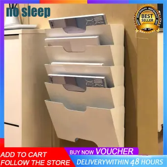 Wall Mount Hanging File Holder Organizer 5 Pack Durable Metal Rack Wall Mount Hanging File Holder