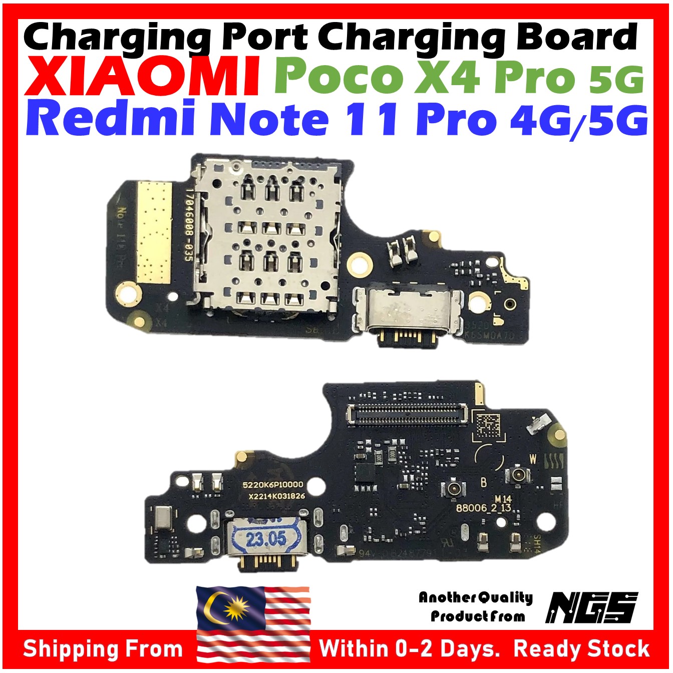 Connecteur De Charge Pour Xiaomi Redmi Poco X4 Pro / Redmi Note 11 Pro - Compatible Multi-modèles - Neuf Sous Blister