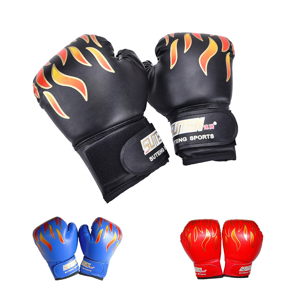Thai Gloves Fire Boxing Fight Boys Girls Kid Kick Age 3-12 Latest High Quality