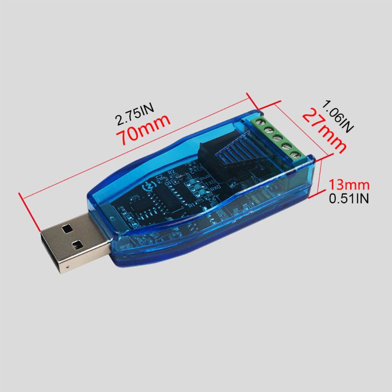 Isolated Industrial USB to RS485 Communication Module TVS Protection Short Circuit Protective Converter Module