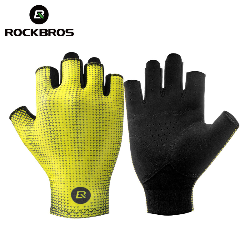 ROCKBROS Summer MTB Bike Gloves Half Finger Bicycle Gloves Road Breathable Cycling Gloves High Elasticity Short Finger Gloves