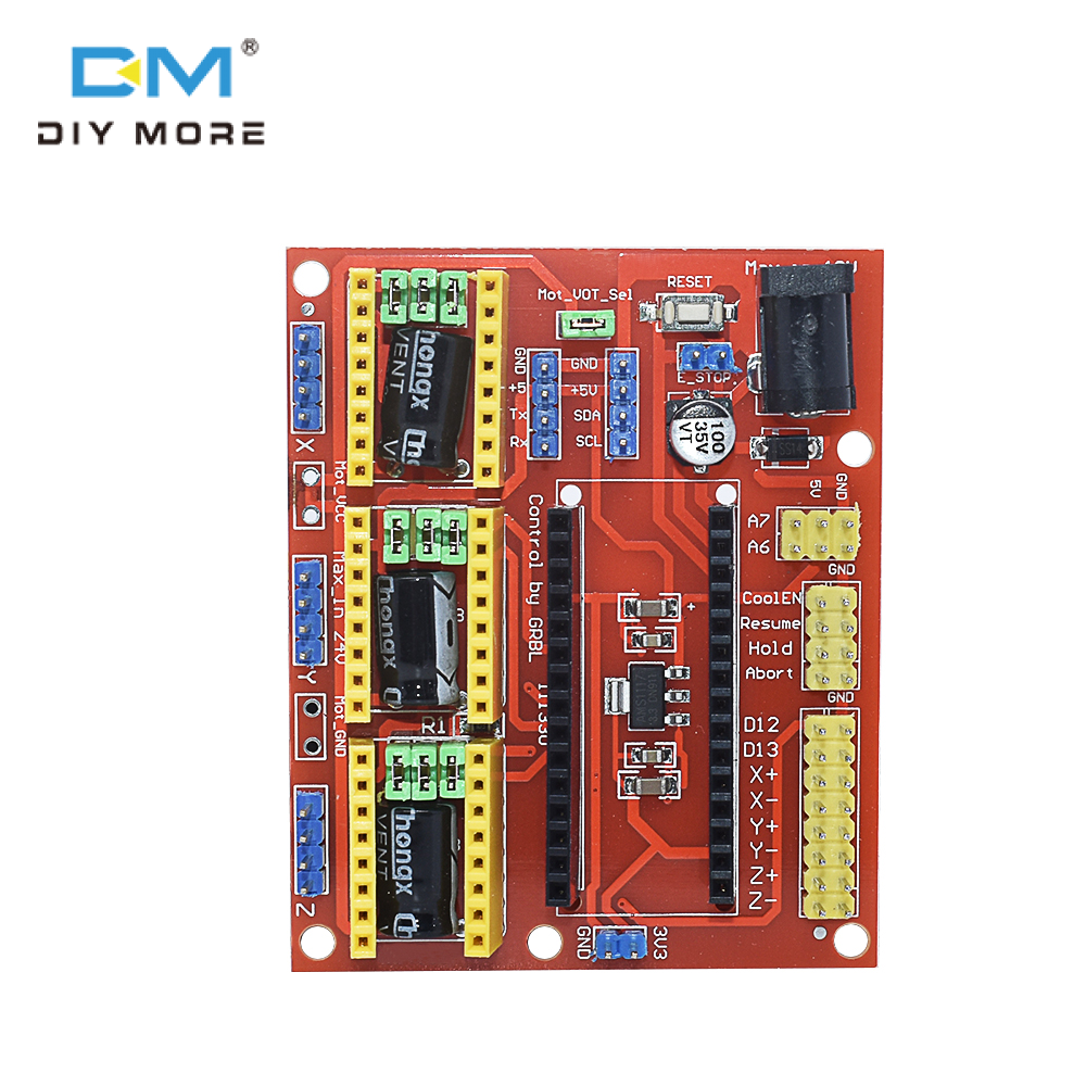 diymore bảng mạch điều khiển CNC V4 Máy khắc Tương thích với Nano 3.0 / A4988 điều khiển bảng Mô-đun Mở rộng cho các 3D máy in bộ tự làm