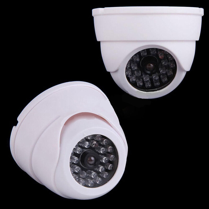 Bokali Giả Giám Sát An Ninh Giả Camera Vòm CCTV 30 Chiếc Đèn LED Nhấp Nháy Màu Trắng