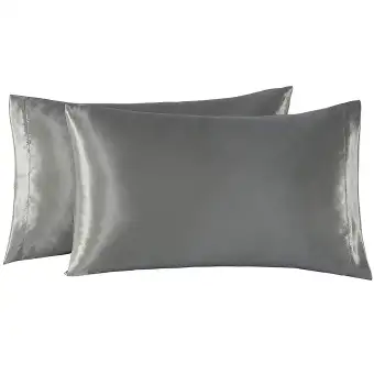2 Pack Silk Satin Body Pillow Case Queen King Bolster Size Pillow