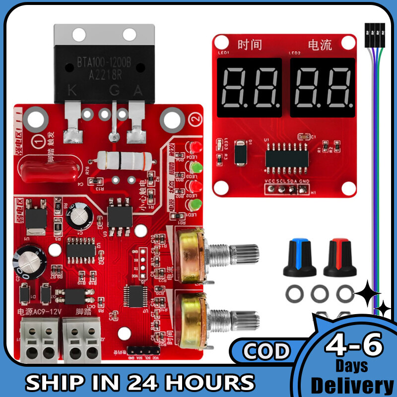 Ny-d01 Spot Welders Control Board 100A/40A Digital Display Spot Welding Time Current Controller Panel Diy Parts