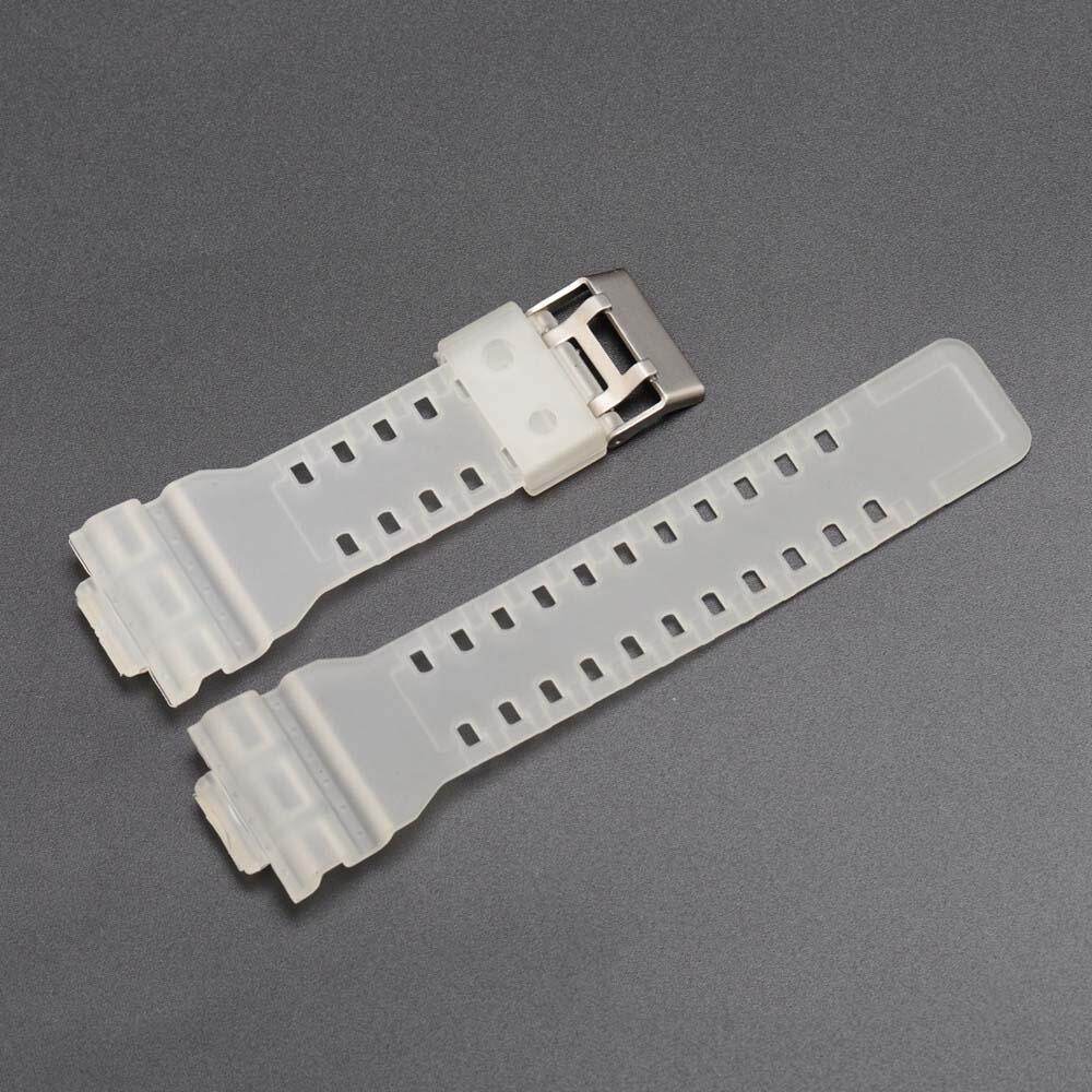 16mm Silicone Silicone Watch Band Strap Fit For  Casio G Shock GA-100/110/120/150/200/300/400/700. GD-100/110/120 .G-8900/GR- Replacement Black Waterproof Watchbands Accessories(Please see the description picture below for detailed adaptation models)