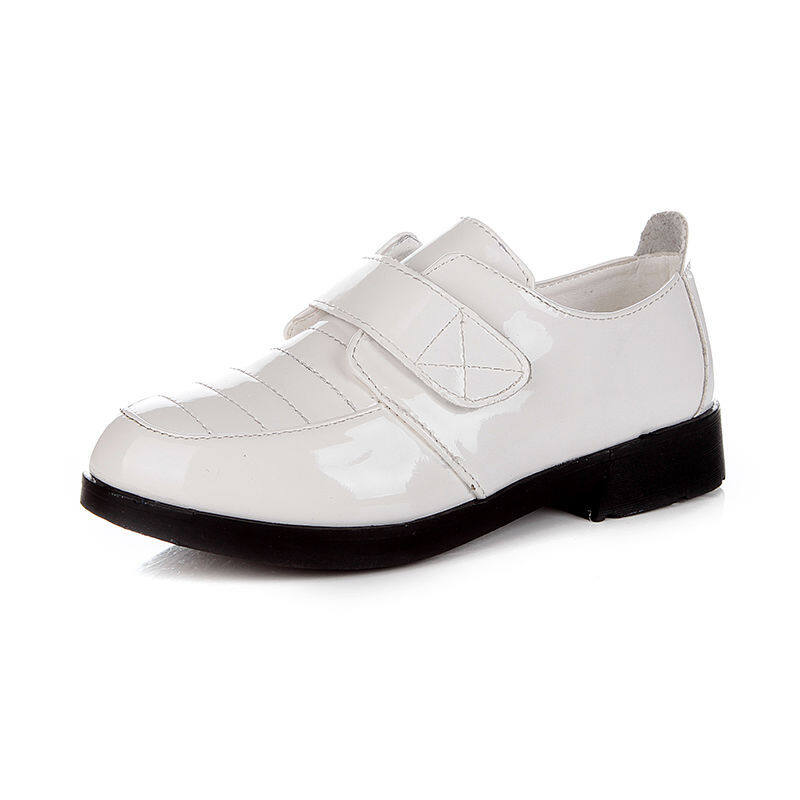 Boys Formal Leather Shoes Kids Performance Party Black White Shoes Children Chaussure Enfant Hook ninos Leather Shoes
