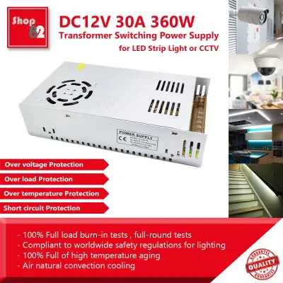 DC 12V 30A 360W Transformer Switching Power Supply for LED Strip Light or CCTV