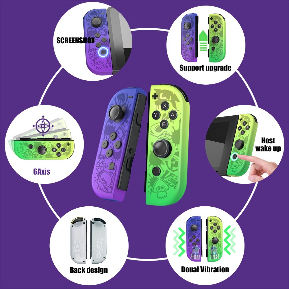 JoyCon Controller Compatible with Nintendo Switch, NS Controllers Joycon Support Dual Vibration/Wake-up Function/Motion Control