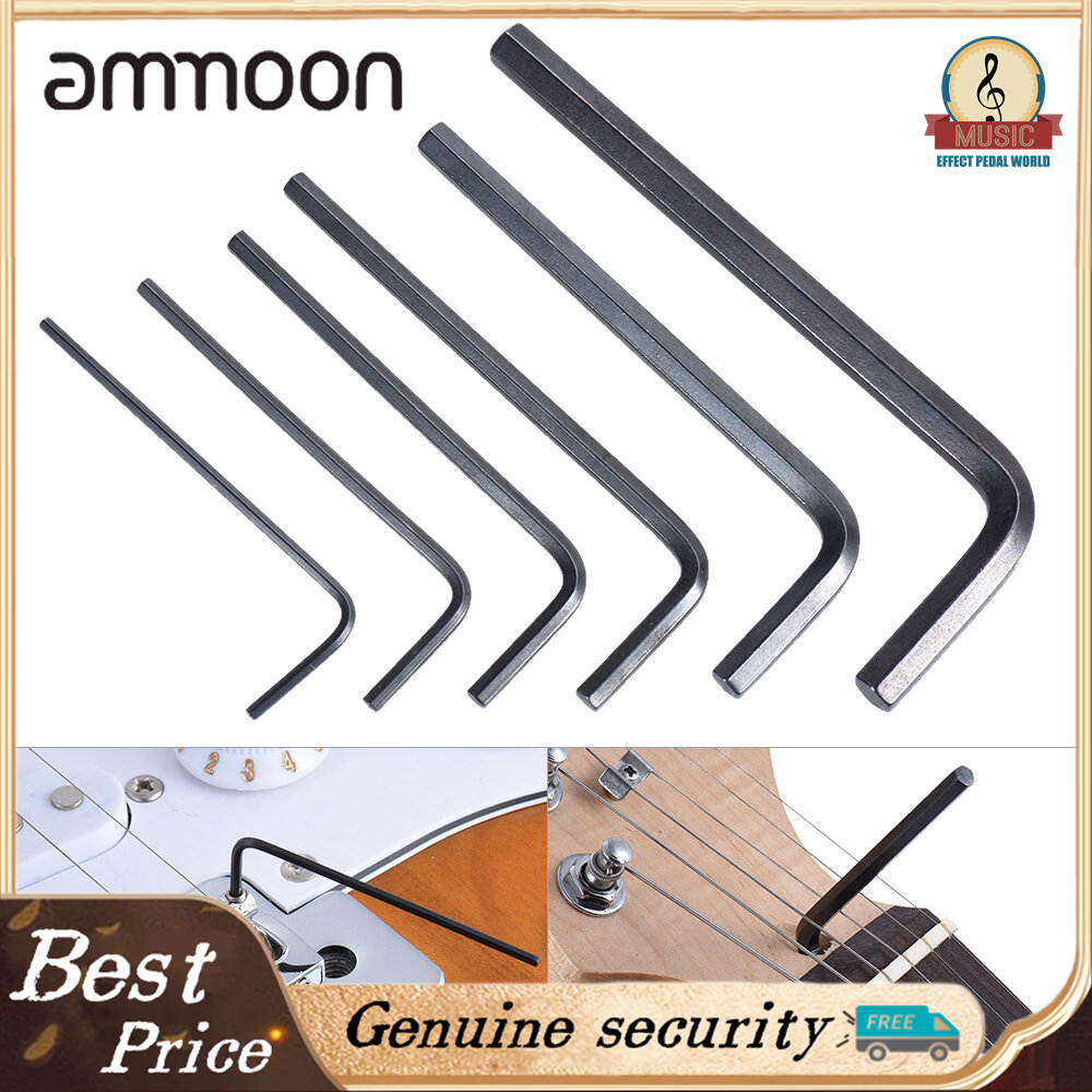 6pcs Guitar Bass Neck Bridge Screw Truss Rod Adjustment Wrench Set Repair Tool