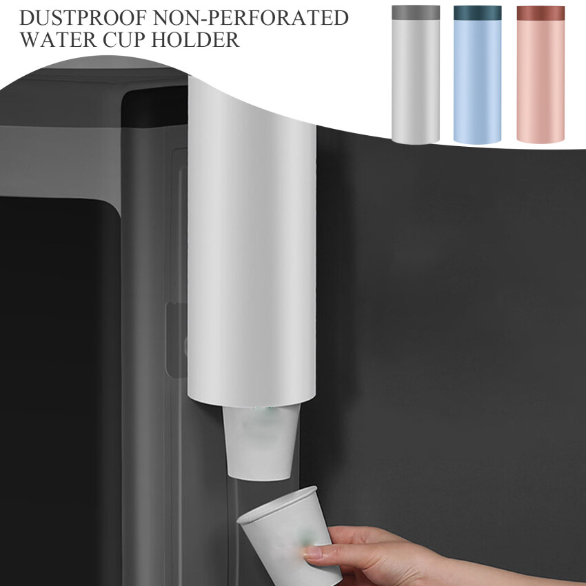 Hộp Đựng Cốc Giấy Dùng Một Lần Gắn Tường Phong Cách Bắc Âu Giá Đỡ Cốc Nhựa Loại Kéo, Giá Để Đồ Chống Bụi Dành Cho Văn Phòng