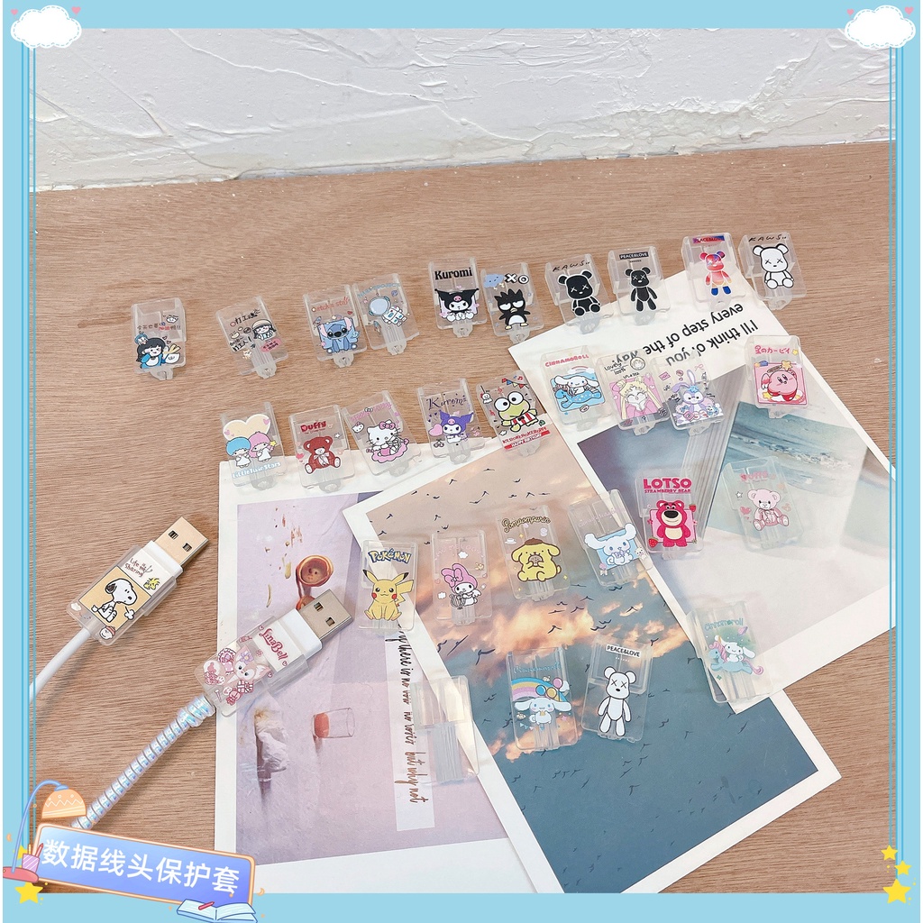 Cable protector Creative Transparent Charging Cable Cover Cable Protective Case Type C Port USB [cchoice]