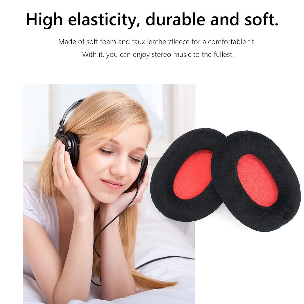2x Leather / Flannel Headphone Ear Cushions Pad for HyperX Cloud Flight/Flight S