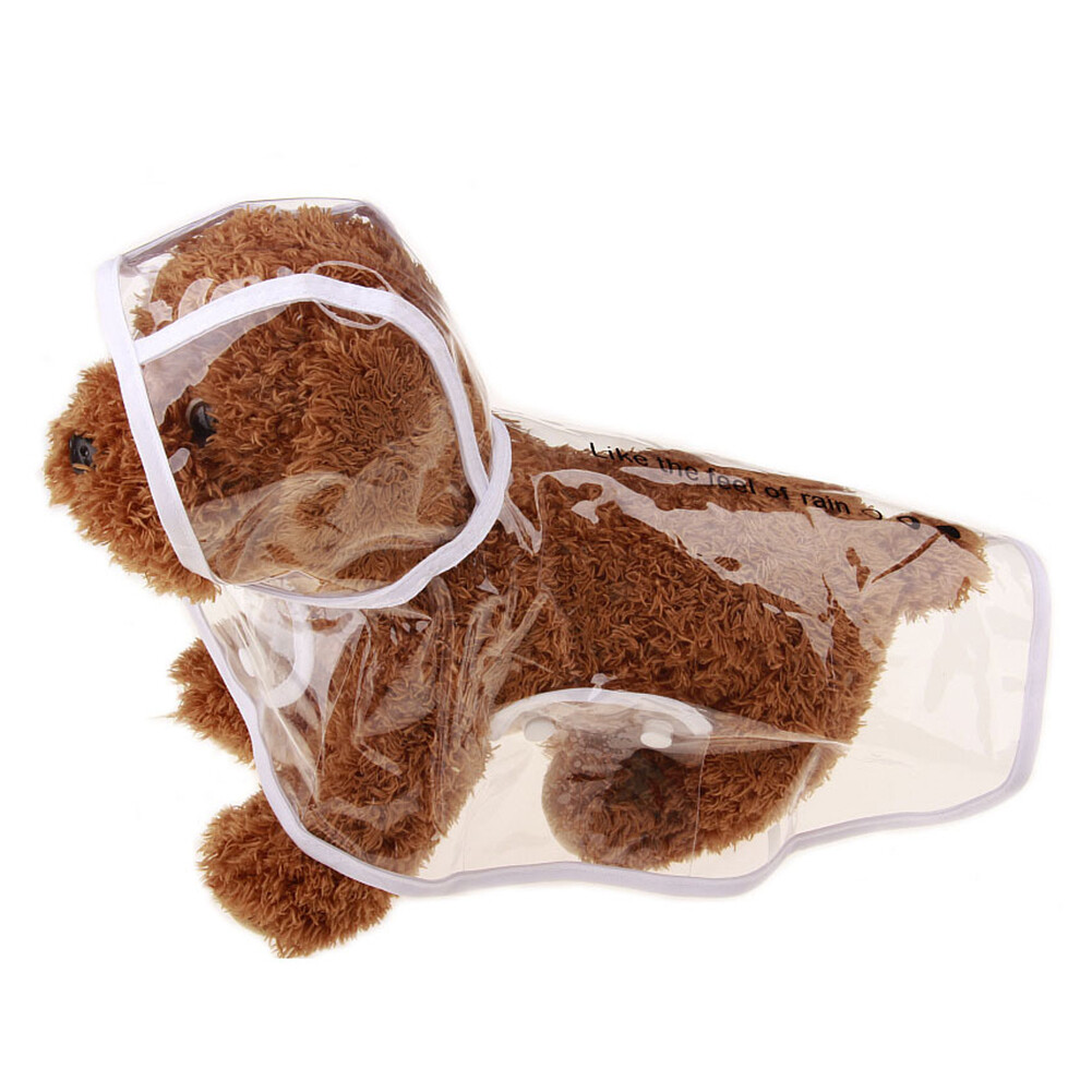 huanhuang® Pet Dog Puppy Waterproof Raincoat Jacket Rainwear Transparent Buttons Hood Coat