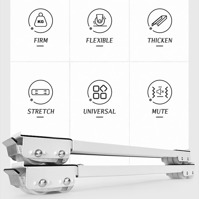 Washing Machine Stand Movable Adjustable Refrigerator Base Mobile Roller Bracket 24 Wheel Universal Washing Machine Dryer Holder