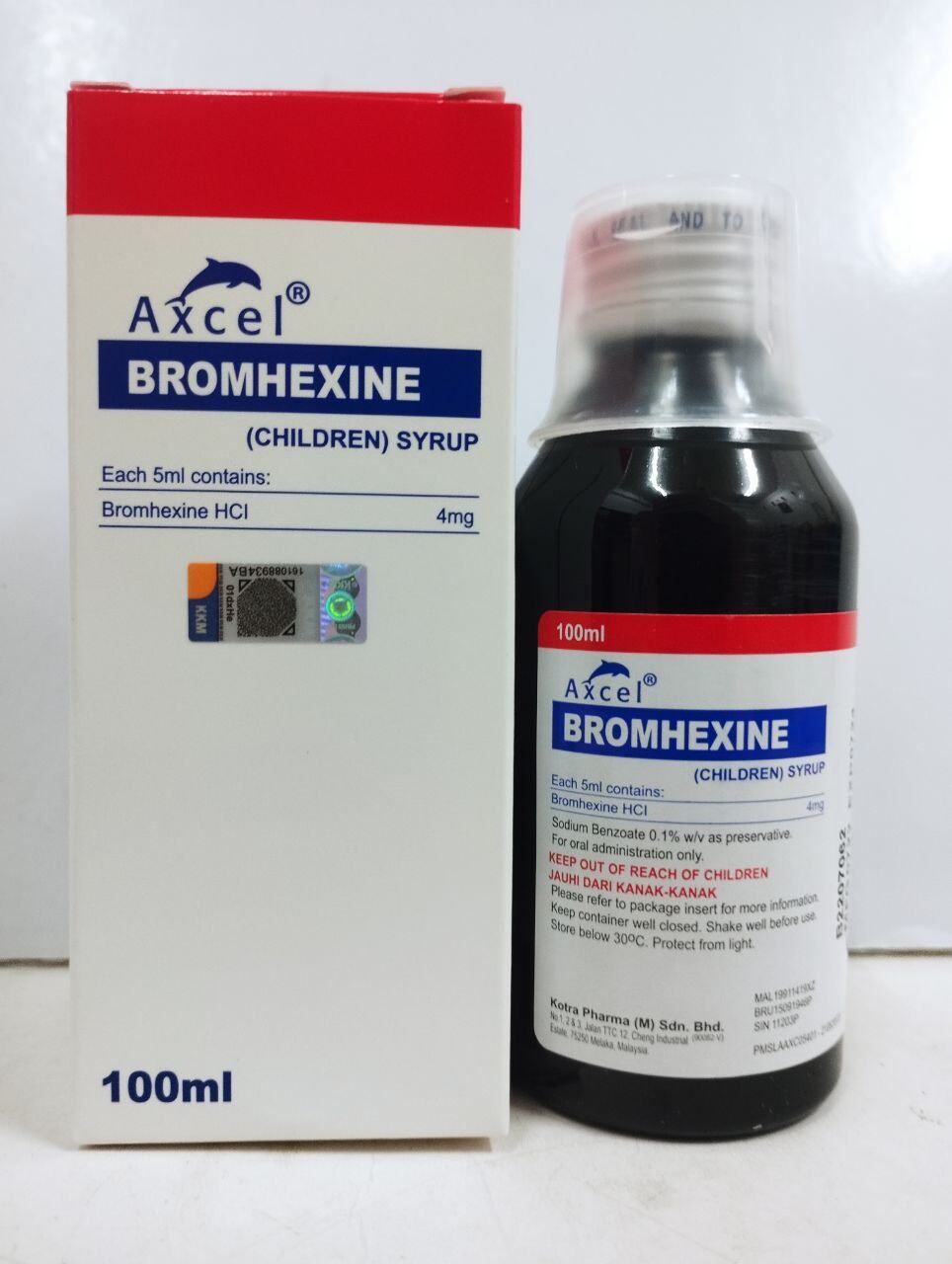 Axcel Bromhexine (Children) Syrup 100ml Exp 07/2024 Lazada