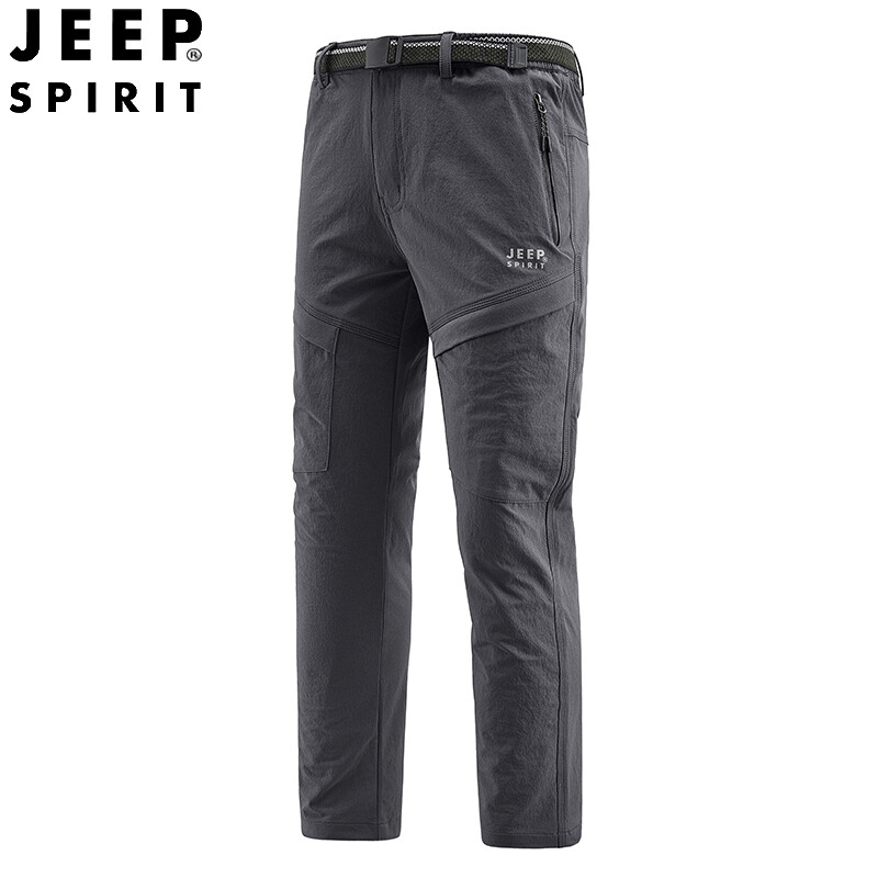 JEEP SPIRIT Men's Pants Oversized Cargo Pants Loose Sweatpants Thickened Outdoor Waterproof Cargo Pants