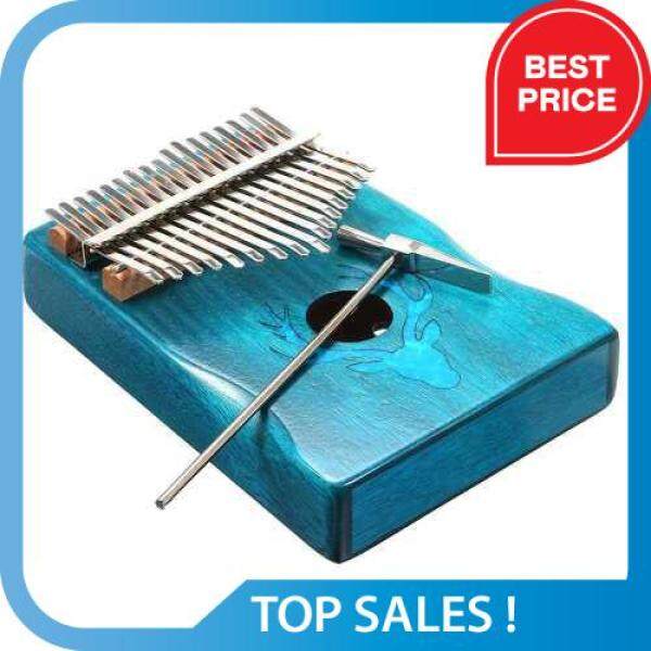 Best Price 17 Keys Kalimba Elk Thumb Piano with Hammer Portable Musical Instrument Dreamy Elk Blue Color (Standard) Malaysia