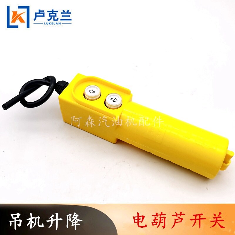 Electric hoist switch 220V lift crane up and down button remote control handle box with capacitor