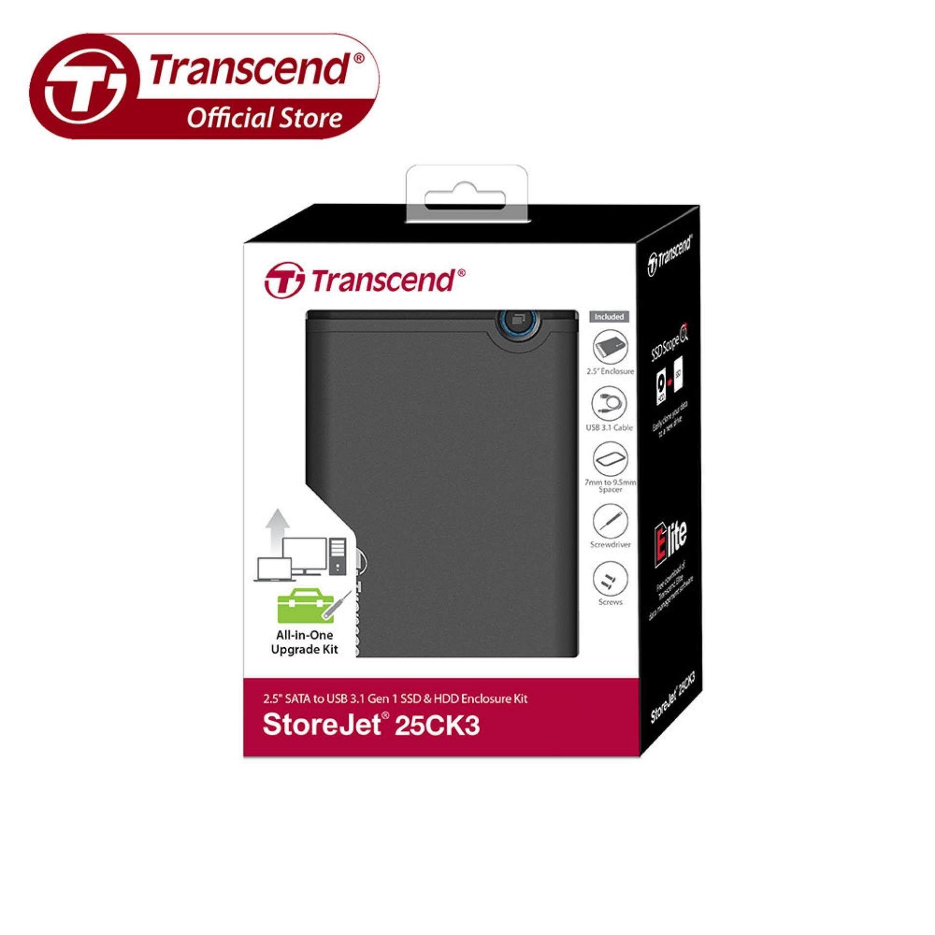 StoreJet 25CK3 Transcend TS0GSJ25CK3 Enclosure Kit Gen 1 SSD/HDD USB 3.1 2.5” SATA III 