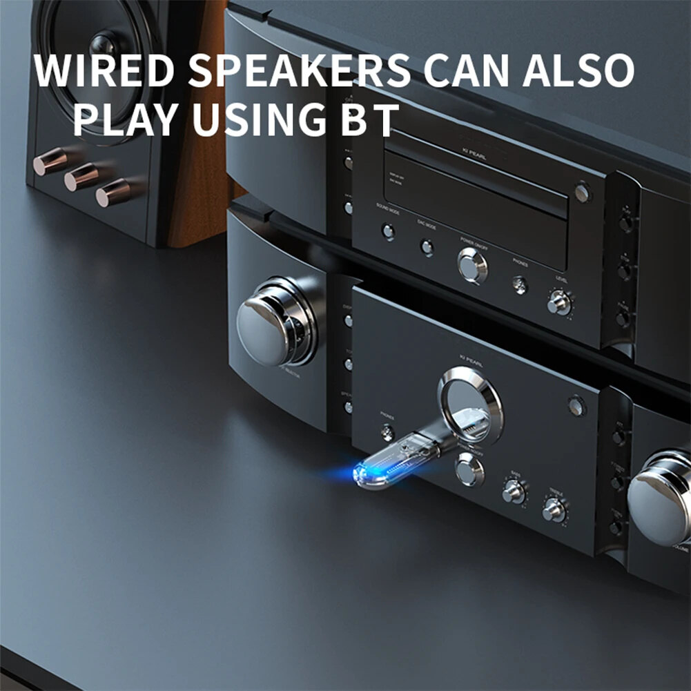 Kebiumei Bộ chuyển Bluetooth USB 5.3 cho Loa không dây âm thanh chuột bluetooth Dongle Bộ chuyển đổi USB Bluetooth 5.3 Receiver Transmitter