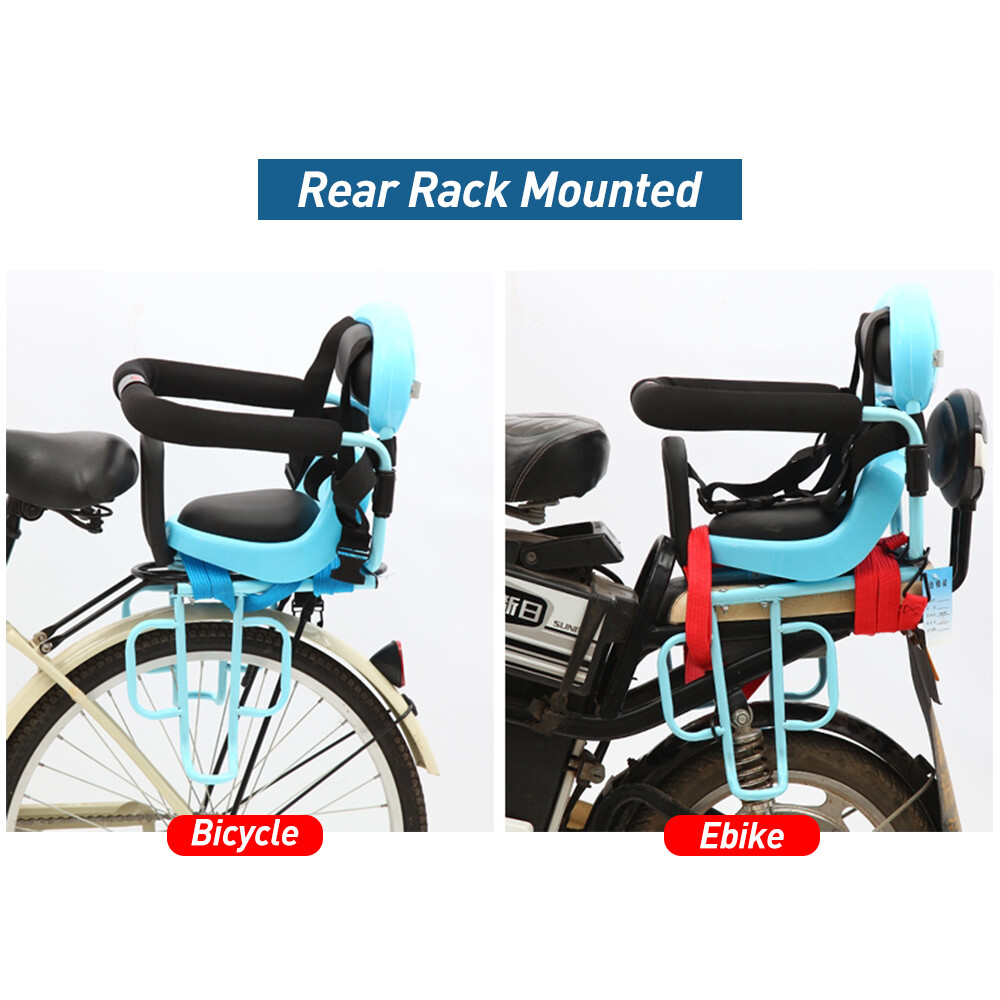 AOTENG STAR Front Mount Child Bike Seat - Adjustable Footrests, Quick Release, For Kids 8 Months To 4 Years (Up To 110 Lbs)