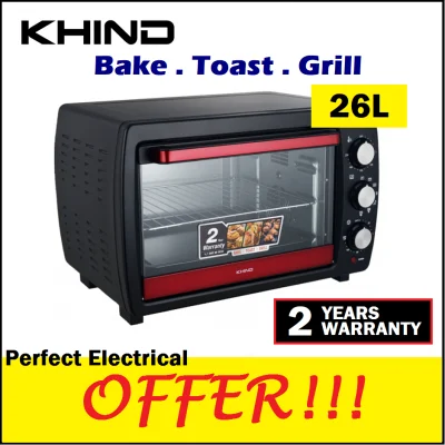 Khind OT26 (26L) / OT25B (25L) Electric Oven with Baking Grill Function 2 Year Warranty (Replace OT2502)