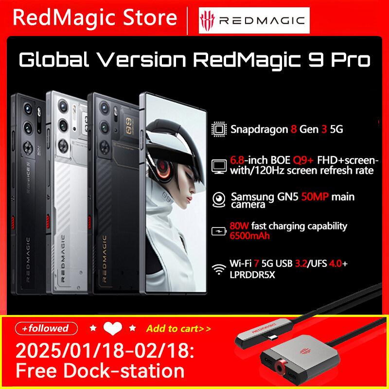 Global Version Redmagic 9 Pro NX769J 12+256/12+512/16+512GB