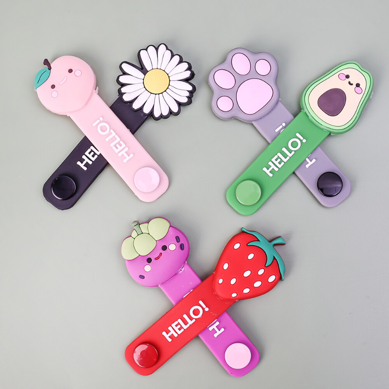 New Hot Sale Headset Silicone Multifunction Data Line Storage Winder Cable Protector Cute Cartoon Cord Protector