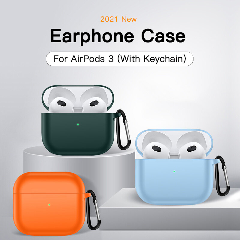 Vỏ bảo vệ tai nghe bluetooth không dây bằng Silicone dính liền màu trơn tối giản cho Apple Airpod 4 Vỏ chống sốc cho AirPods Pro 3 2 1 phụ kiện hộp sạc