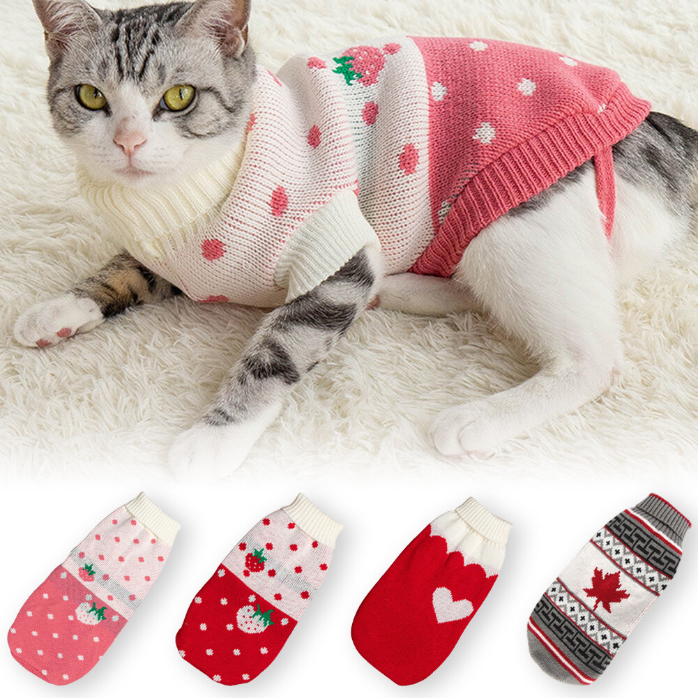 Pets Winter Autumn Sweater Small Dog Cat Hoodie Pet Clothes Puppy Cat Pullover Pets Clothing
