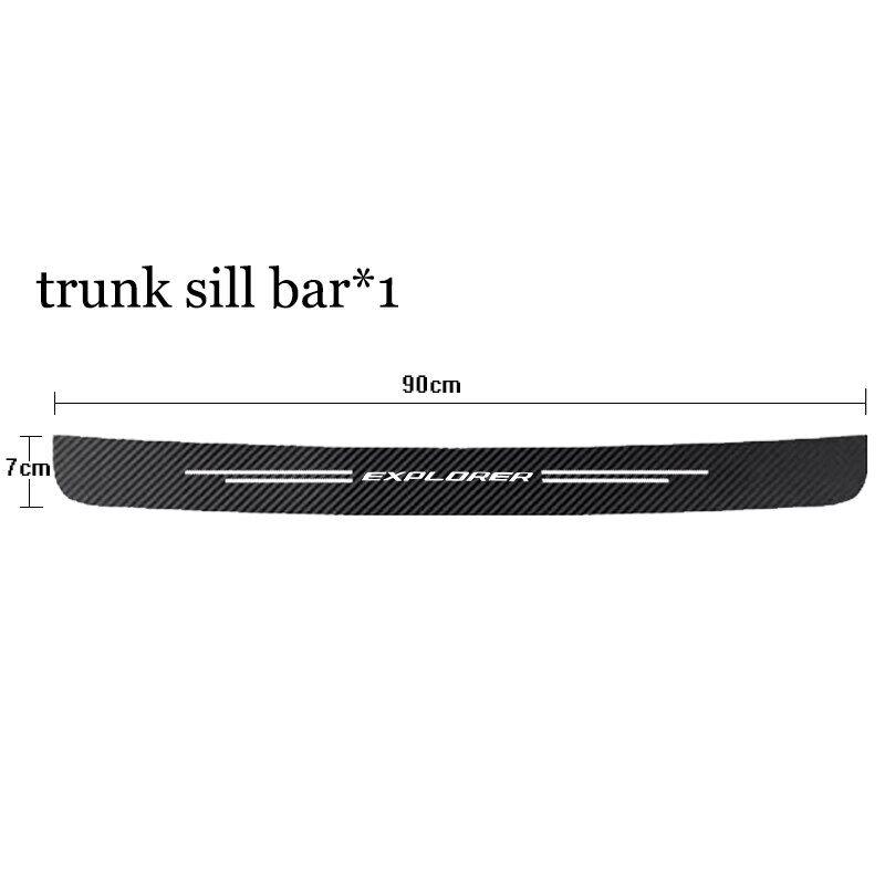 Car Door Threshold Scuff Plate Car Door Sill For Ford Explorer Carbon Fiber Car Trunk Rear Bumper Stickers Auto Car Accessories