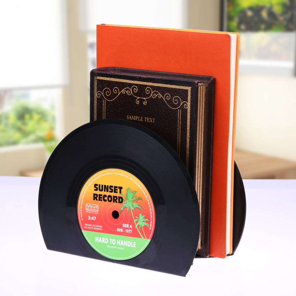 1Set/2Pieces New Arrivals Retro Record Bookends / Vinyl Bookends