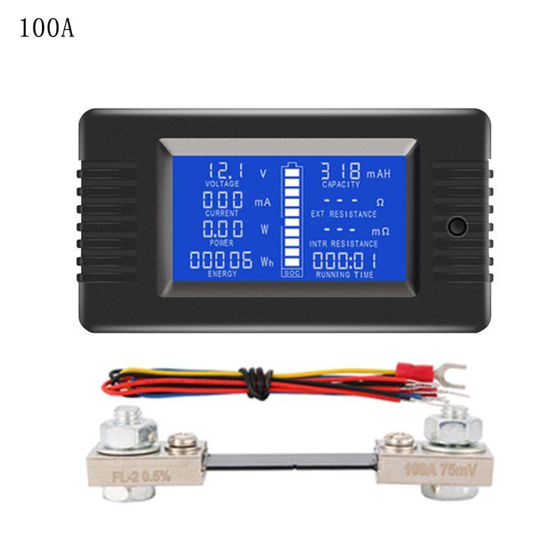 Dc 0-200v 0-300a battery tester voltmeter ampmeter power impedance capacity energy time meter 50a/100a/200a/300a multimeter