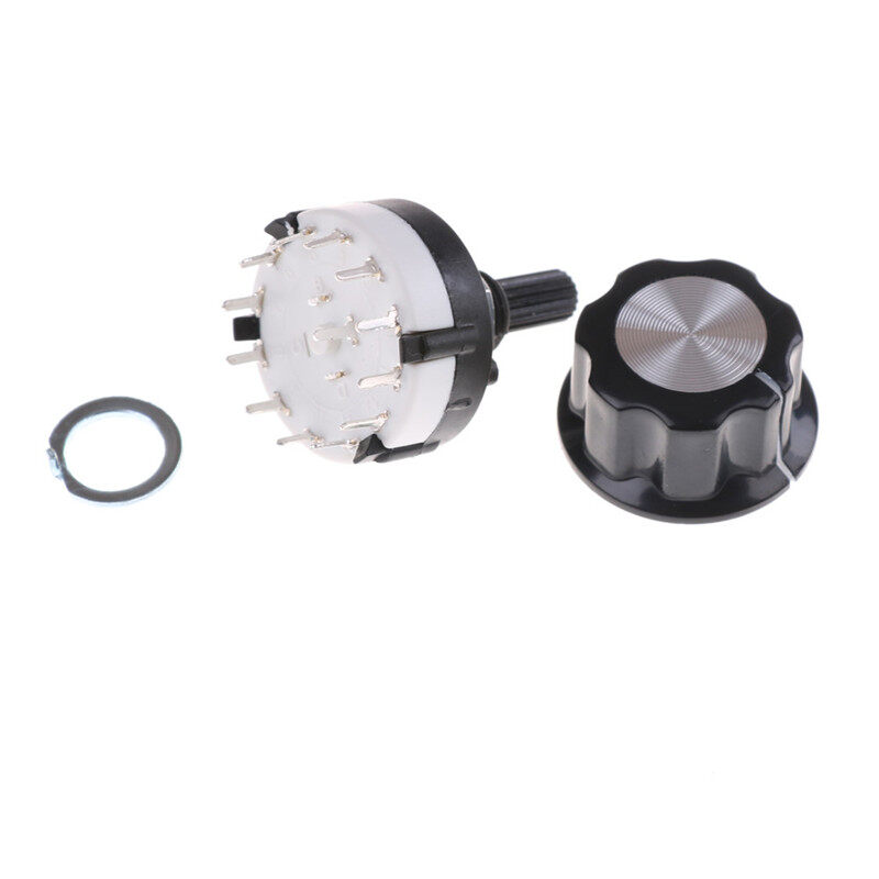 qinyu KOKO RS26 Rotary Channel Selector Switch 1 Pole Position 12 Selectable with Knob