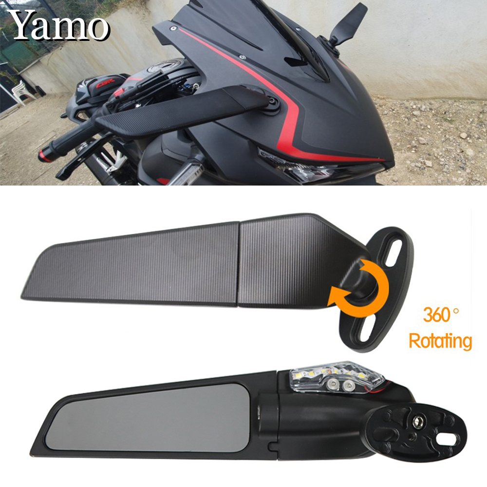 Gương Xe Máy Độ Với Đèn LED Gương Chiếu Hậu Bên Xoay Điều Chỉnh Được Cho DUCATI PANIGALE V2 V4 V4S 899 959 1199
