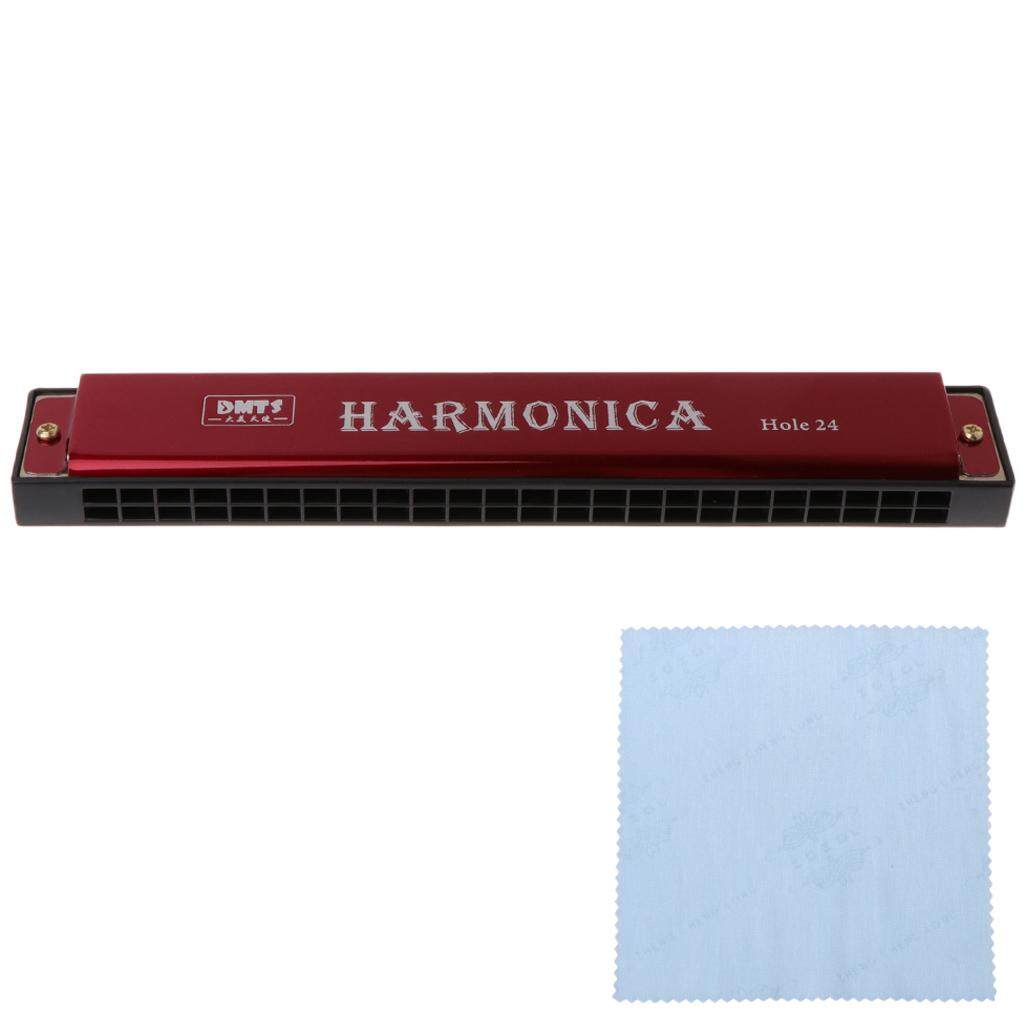 Nachen66 Professional 24 Hole Harmonica Key of C ปากอวัยวะโลหะสำหรับผู้เริ่มต้น