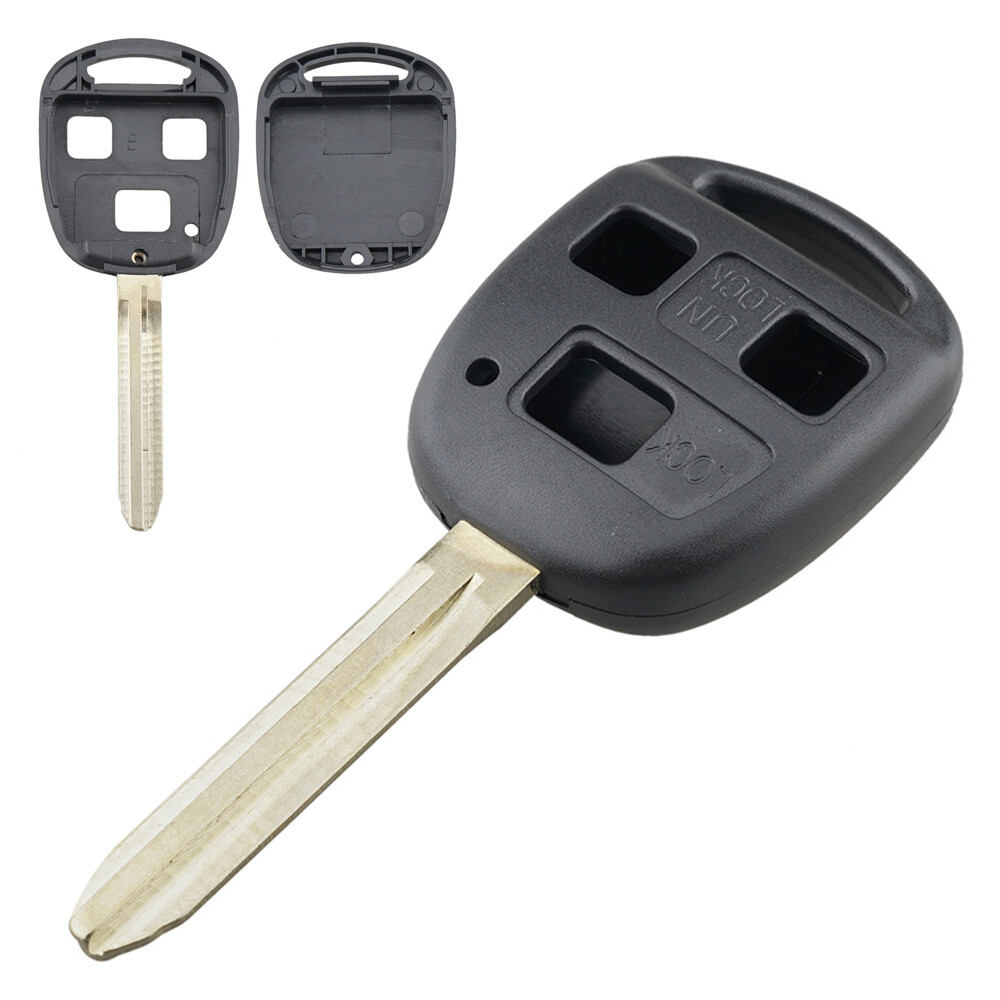 3 Buttons Car Key Fob Case Shell Replacement Remote Cover Fit for Toyota Yaris