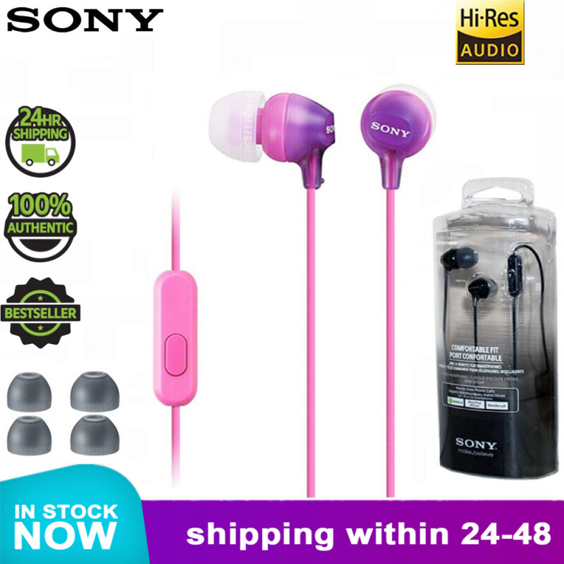 Original Sony MDR-EX15AP 3.5mm Wired Earbud In-ear Subwoofer Stereo Earphones Hands-free With Mic For xiaomi huawei sony phone Singapore