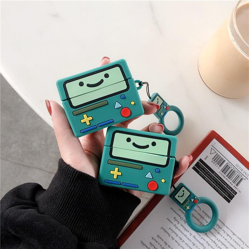 Cute Cartoon Adventure Time Game Console Headphone Cases for Airpods 1/2/3 Pro 2 Soft Silicone Earphone Protection Cover
