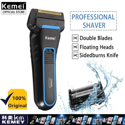 Kemei KM-2016 Men's Cordless Electric Trimmer Rechargeable Shaver Razor Reciprocating Double Groomer Wet and Dry Use