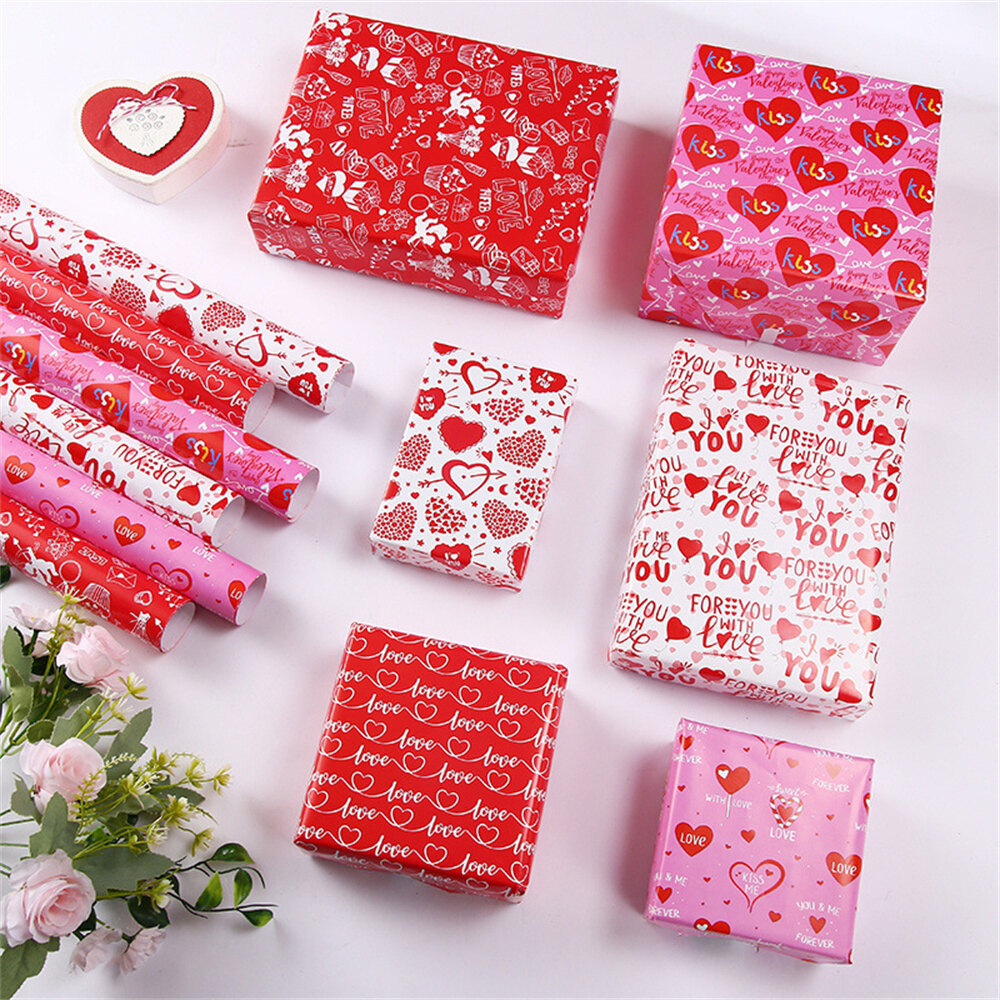 50*70cm 50*70cm Valentine's Day Gift Wrapping Paper Thicker Kraft Flower Box