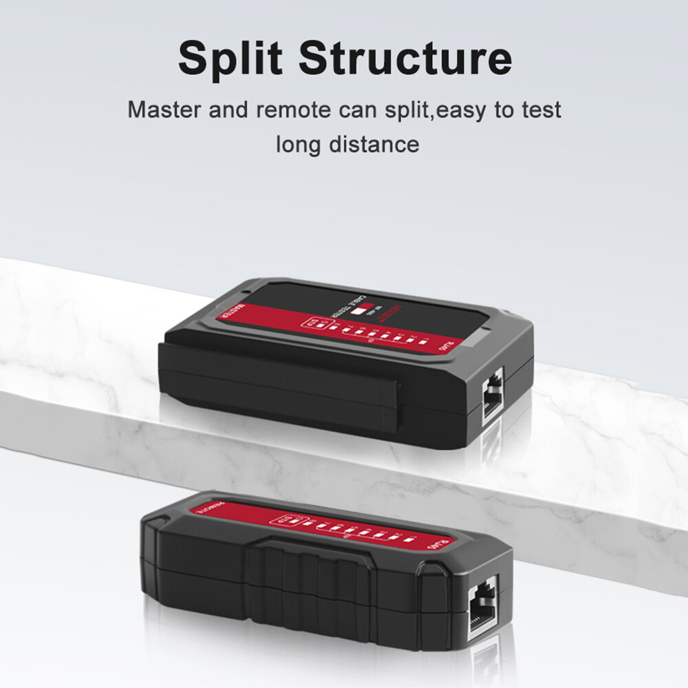 Cảm biến thông minh NF-466 Mạng Máy kiểm tra Cáp POE dây Checker Launcher & Receiver UTP & STP cáp dụng cụ kiểm tra tính liên tục RJ45/RJ11/R]12/CAT5/Cat6/Cat7 UTP dây công cụ kiểm tra điện thoại dây mạng Finder với chống bỏng bảo vệ