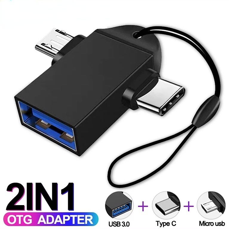Bộ Chuyển Đổi Mini USB OTG Type-C Và Micro 2 Trong 1 Để Truyền Siêu Tốc Cho Máy Tính Xách Tay Điện Thoại Và Nhiều Thiết Bị Khác