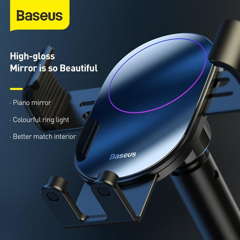 Baseus Trọng Lực Rơi Di Động Giá Để Điện Thoại Xe Núm Hút Cao Su Linh Hoạt Chân Đế IPhone 11 Pro Huawei Samsung Xiaomi Vivo Khuôn Đỡ Điện Thoại Thông Minh