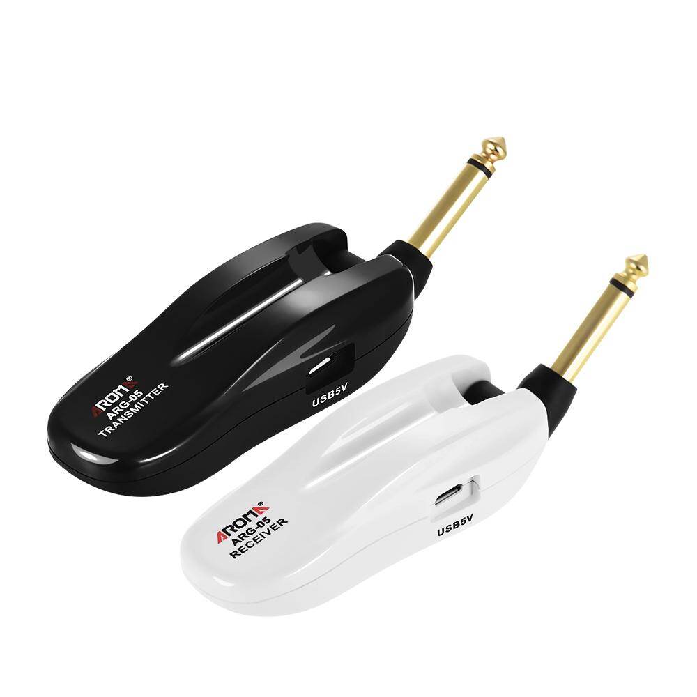 [okoogee]【Most Popular】Aroma ARG-05 Wireless Guitar Audio Transmission System Transmitter Receiver Built-in Rechargeable Battery 115 Feet Transmission Distance for Electric Guitar Bass