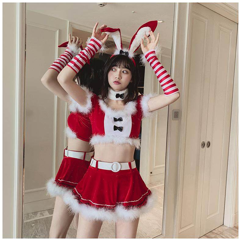 Christmas Costume Summer Sexy Lingerie Uniform Suit Passion Bunny Role-playing Suit Japanese Halloween Uniform Cute New Ladies Pajamas