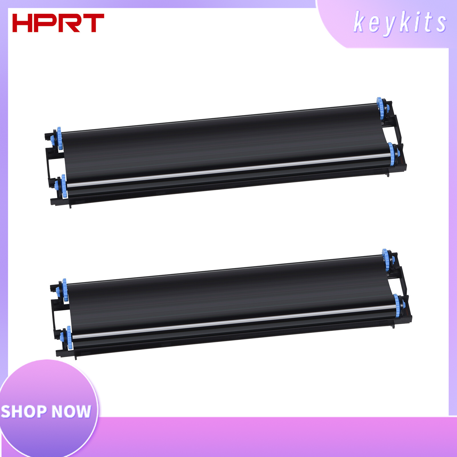 Keykits- HPRT 2 Rolls Thermal Transfer Ribbon with RFID Funtion for MT800 Portable A4 Thermal Transfer Printer