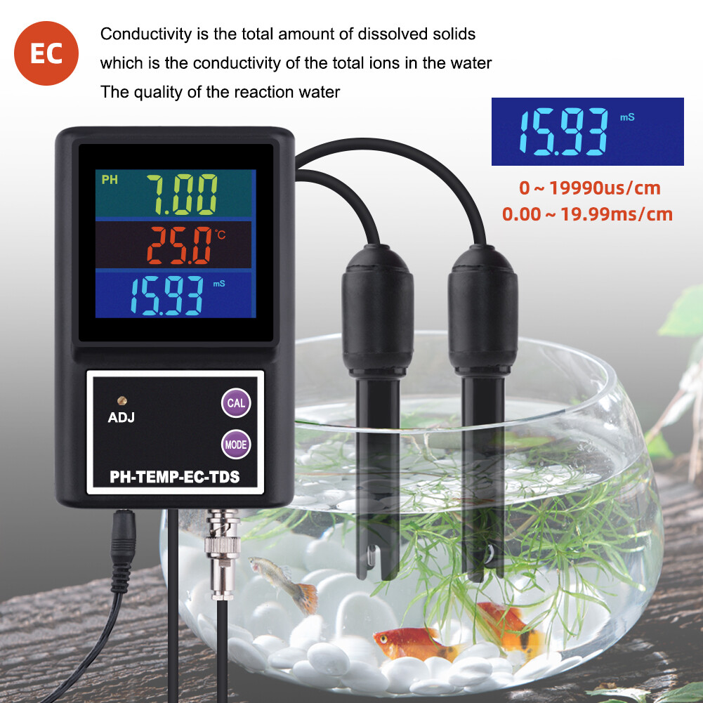 yieryi PH-260 Digital 4 in 1 PH Temperature EC TDS Meter Analyzer Multiparameter water Quality monitoring test equipment